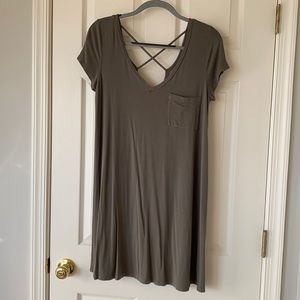 American Eagle Casual Army Green Dress